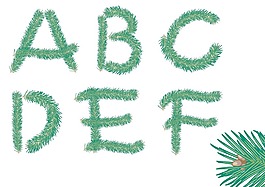 圣誕節(jié)的毛皮ABC向量