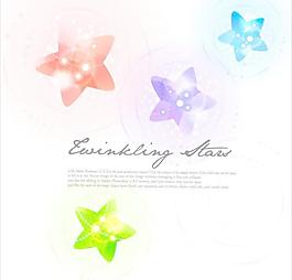 炫彩星星背景矢量素材1