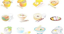 卡通美食圖標(biāo)矢量素材