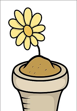 卡通花盆