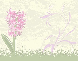 一個(gè)與花和垃圾背景摘要說(shuō)明