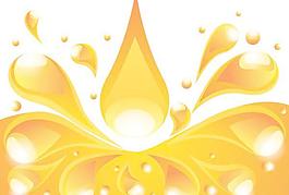 橙色液體背景矢量素材4