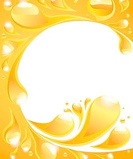 橙色液體背景矢量素材2