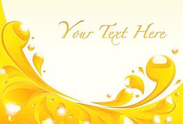 橙色液體背景矢量素材1