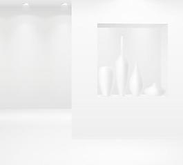 畫廊展廳模板矢量素材3