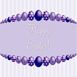 紫色的復活節快樂！矢量格式的卡