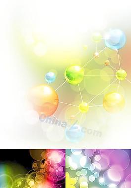 夢(mèng)幻光暈背景矢量圖