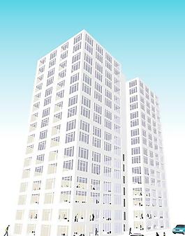 高樓建筑矢量素材2