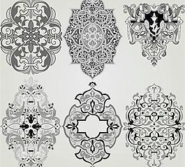 經(jīng)典花邊花紋矢量素材2