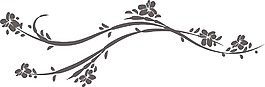 矢量花卉渦流