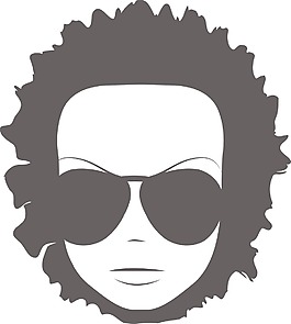 向量的男人的臉
