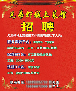 菜館招聘