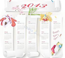 2013卷紙掛歷矢量模板