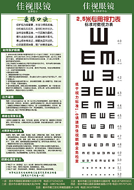 視力表 眼精宣傳單
