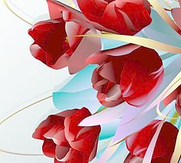漂亮玫瑰花矢量素材2