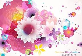 時(shí)尚炫彩花紋矢量素材3