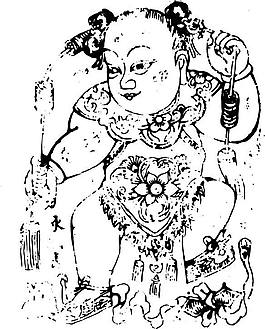 線描童子