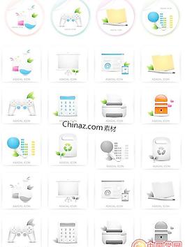 辦公休閑圖標矢量圖下載