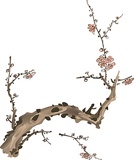 梅花矢量圖