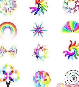 動感彩色LOGO矢量素材