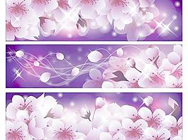 浪漫櫻花背景矢量素材