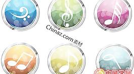 唯美音乐图标矢量图