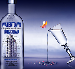 藍(lán)紫色背景房地產(chǎn)海報(bào)設(shè)計(jì)素材