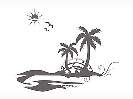 黑色和白色的夏季背景