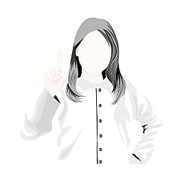 女醫(yī)生的剪影矢量