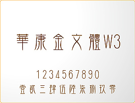華康金文體