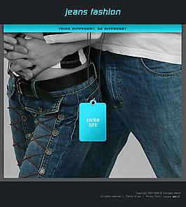 時尚牛仔網(wǎng)頁動畫模板