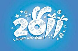 2011年兔年雪花矢量素材