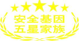安全基因 五星 車貼