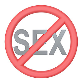 不允許性標志的白色隔離