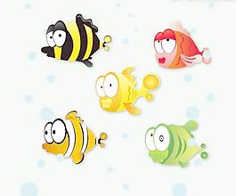 卡通熱帶魚(yú)矢量素材