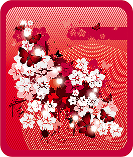 艷麗光斑叢花背景