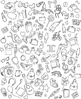 食物剪影矢量素材