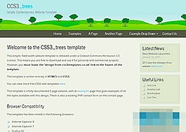 綠色卡通樹木英文推廣網(wǎng)頁css3模板