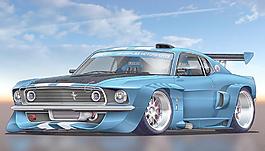 手繪汽車