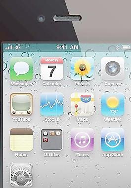 iphone4手機矢量素材