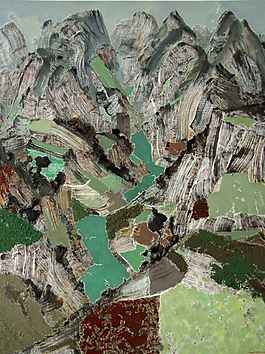 大山深處油畫素材