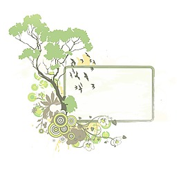 花卉幀矢量插畫