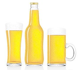 啤酒和啤酒杯矢量素材