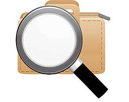用放大鏡的公文包