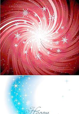 炫光雪花背景矢量素材