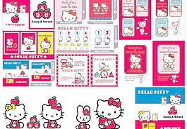可愛hello-kitty矢量素材