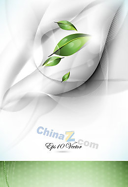 綠色動(dòng)感花紋背景矢量素材