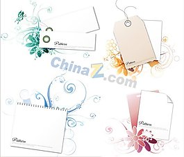 花紋標(biāo)簽矢量圖免費(fèi)下載