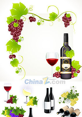 葡萄酒矢量素材免費下載