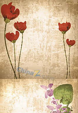 復(fù)古花紋背景矢量素材免費(fèi)